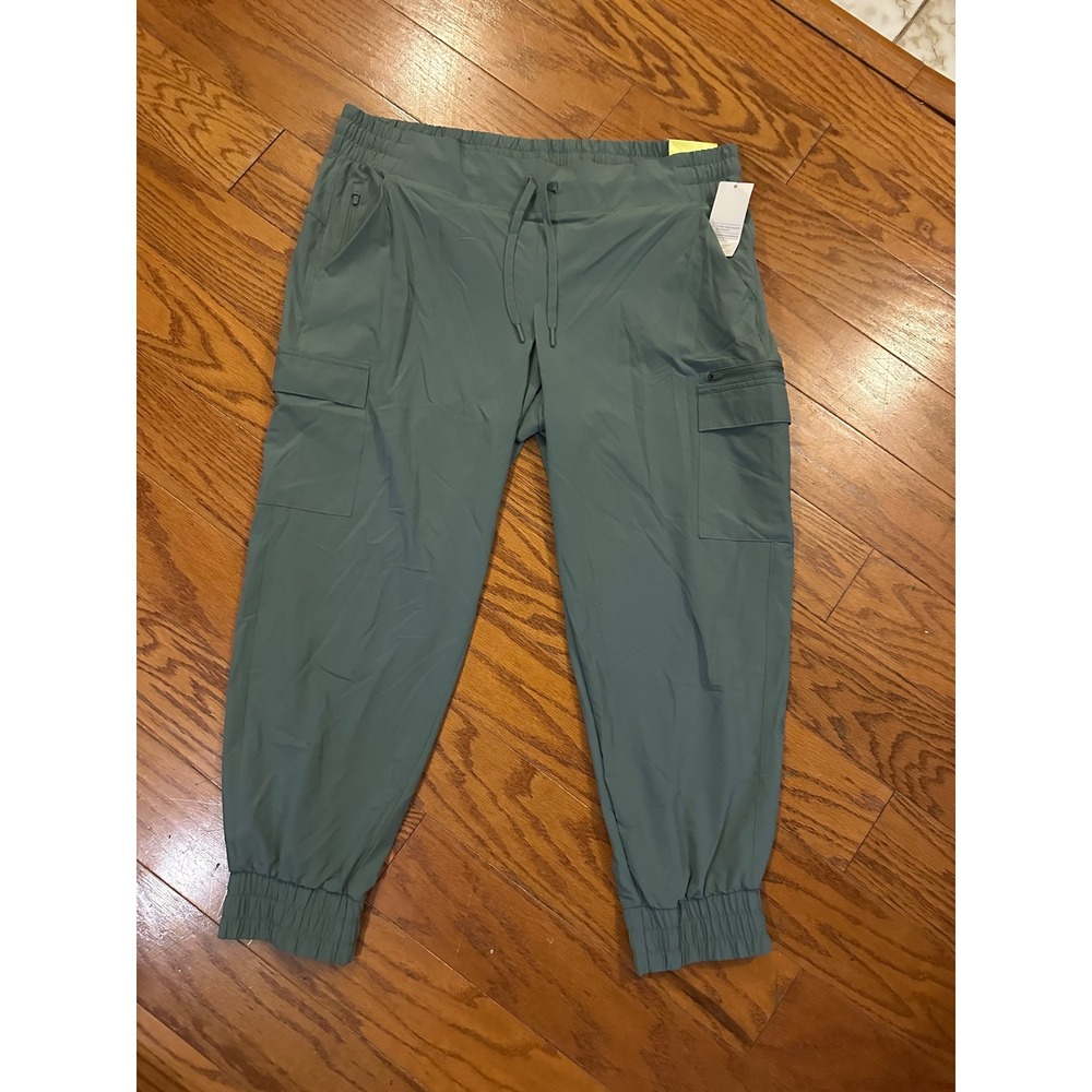 All in Motion Womens Mid-Rise Cargo Jogger Pants Sage Green XXL NWT